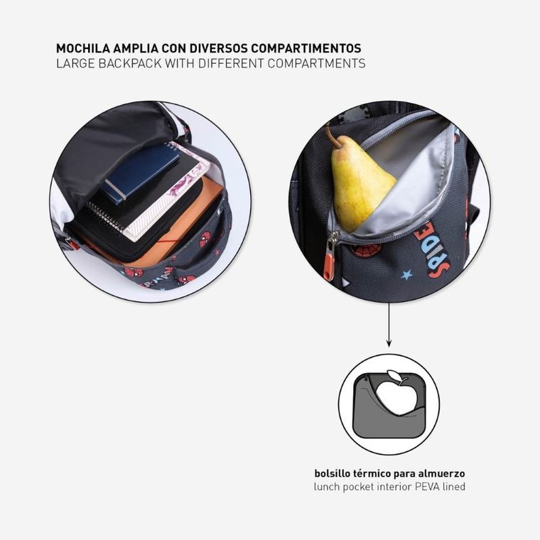 Spider-Man, rucsac pentru scoala, negru