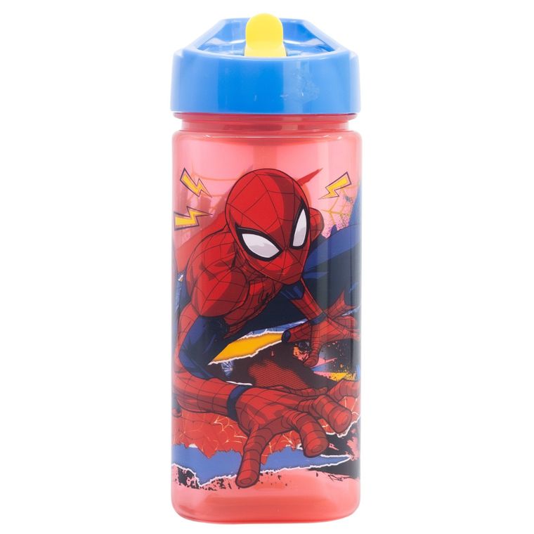 Spider-Man, sticla de apa cu pai Square, 510 ml