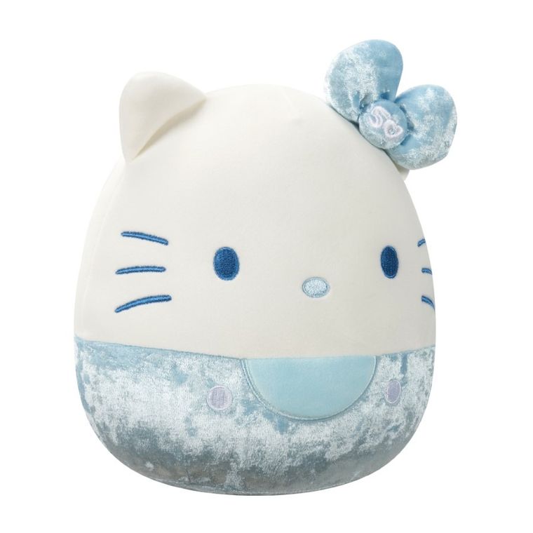 Squishmallows, Hello Kitty, jucarie de plus, editie speciala, velvet albastru, 20 cm