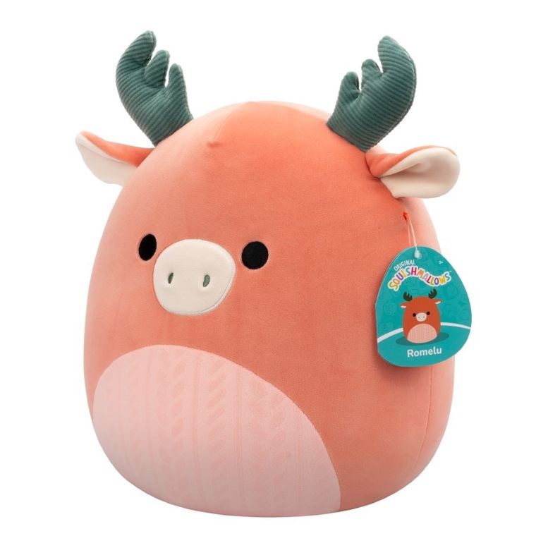 Squishmallows, Medium Plush, Dark Peach Moose, jucarie de plus, 30 cm