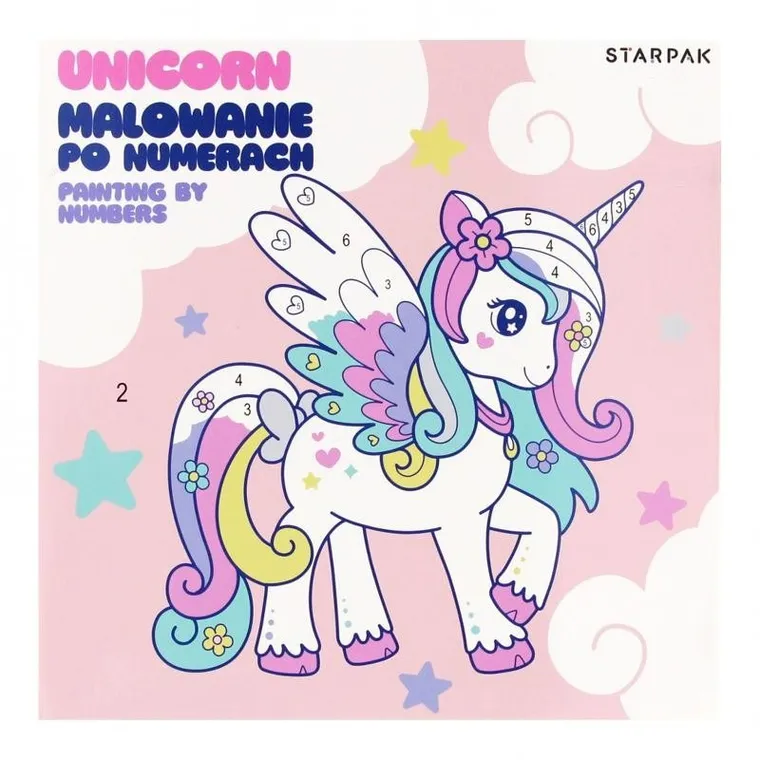 Starpak, Painting by numbers, Unicorn, 20-20 cm