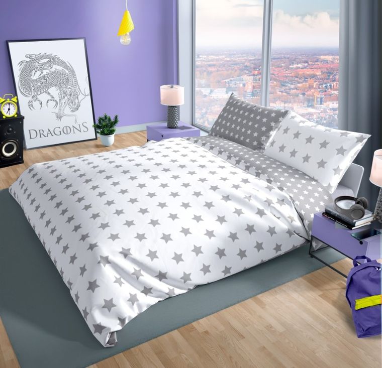 Stelele, set lenjerie de pat single, 160-200 cm