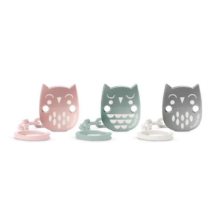 Suavinex, Bonhomia, clema pentru suzeta, Premium, Bufnita menta