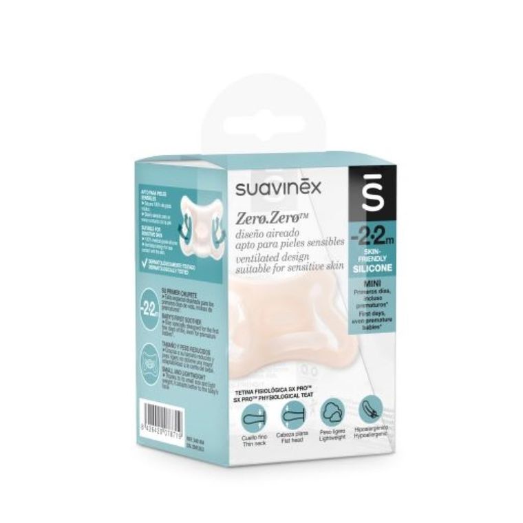 Suavinex, SX Pro, Zero Zero, suzeta fiziologica din 100% silicon, 0-2 m