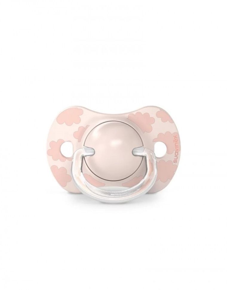 Suvainex, Dreams, suzeta fiziologica SX Pro din silicon, 2 buc., 0-6 luni, roz