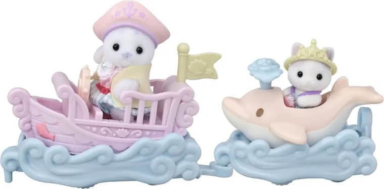 Sylvanian Families, Amusement Park Ride Set - Ride the Waves, set de joaca cu figurine, 5820