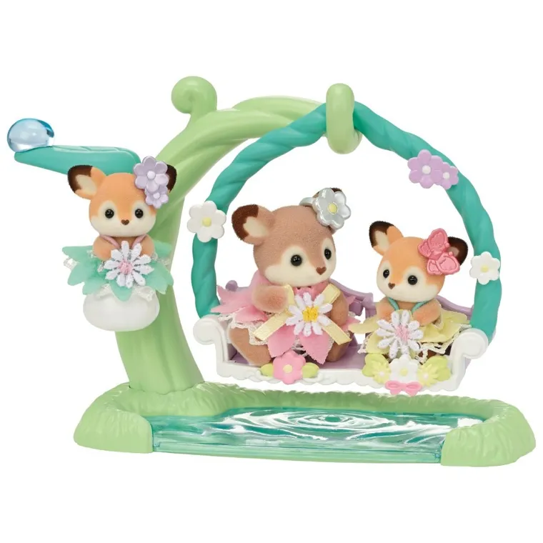 Sylvanian Families, Caprioare pe leaganul cu flori, set cu figurine, 5801