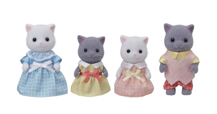 Sylvanian Families, Familia de pisicute persane, set de figurine, 5455