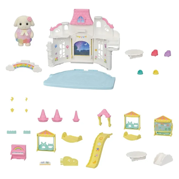 Sylvanian Families, Gradinita colorata, set cu figurine, 5743