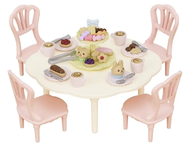 Sylvanian Families, Masa, scaune si multe dulciuri, set cu figurine, 5742