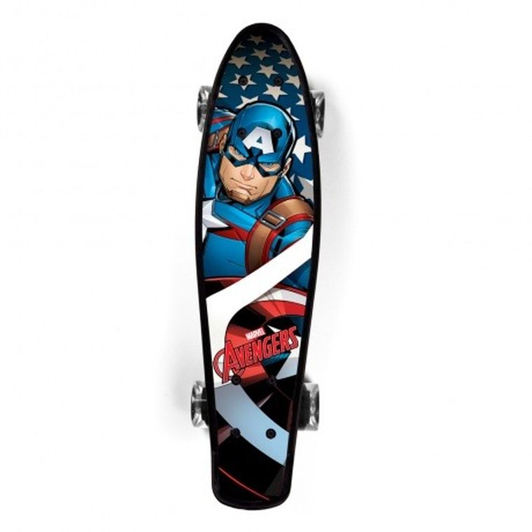 The Avengers, Captain America, skateboard, 55 cm