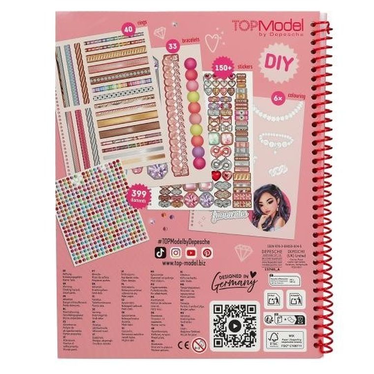 Top Model, Bling Bling, carte de colorat cu set pentru confectionarea bijuteriilor