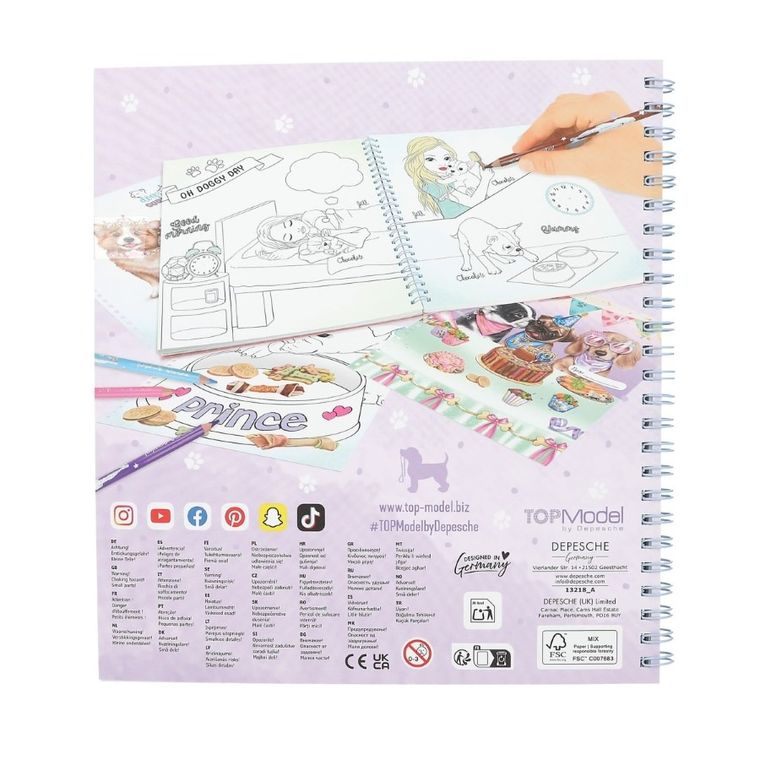 Top Model, Doggy, caiet de schite, set creativ cu stickere
