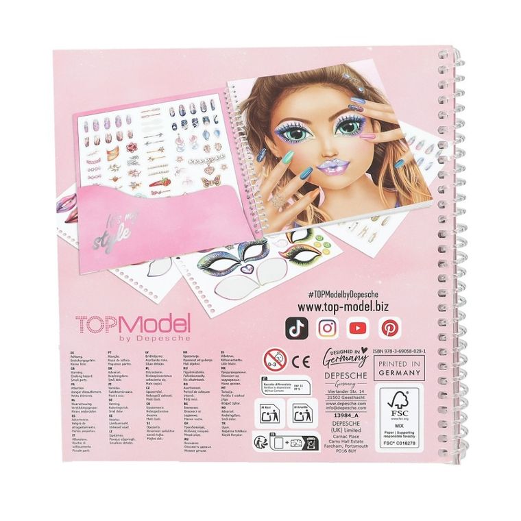 Top Model, Dress Me Up, Face, set creativ cu autocolante