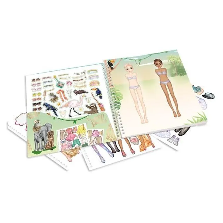 Top Model, Dress Me Up, Safari, set creativ cu autocolante