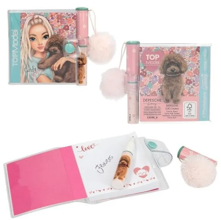 Top Model, Floral, carnetel cu pix, 1 buc.