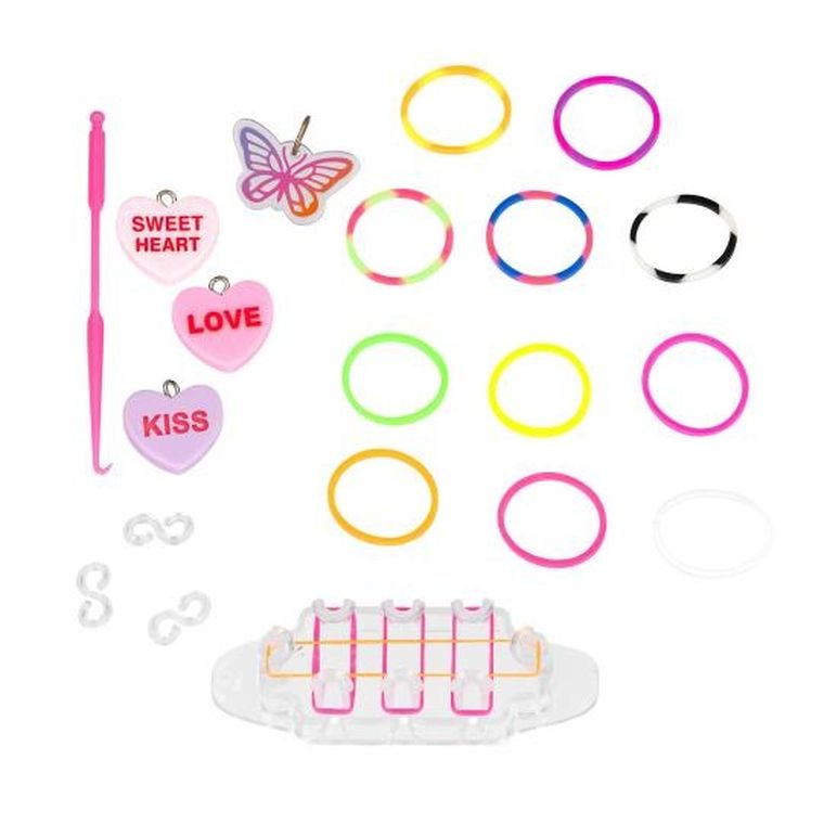 Top Model, set de elastice pentru confectionarea bratarilor, in cutie