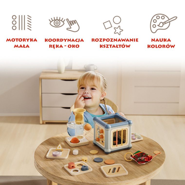 Topbright, Cub educational 10in1 Maestru al abilitatilor motorii fine, 12 luni