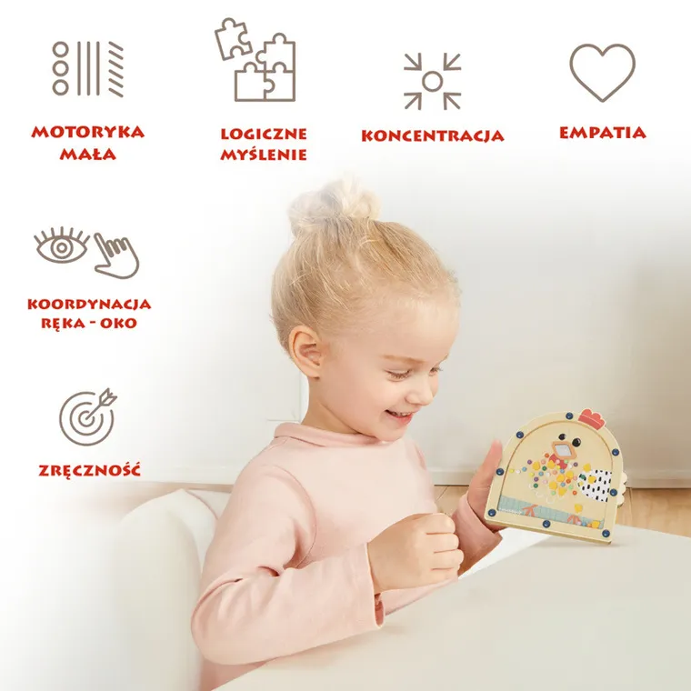 Topbright, Joc de indemanare din lemn Hraneste gaina, 36 luni
