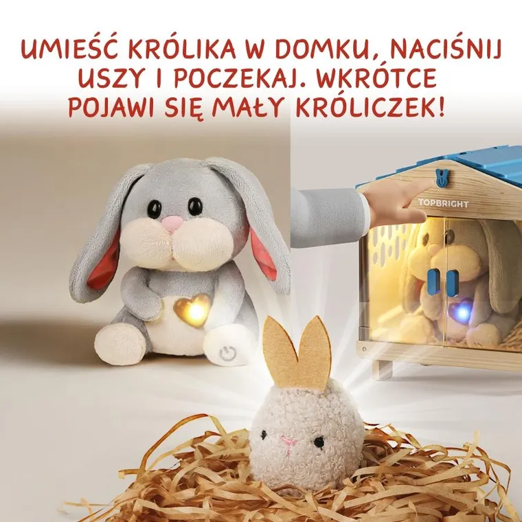 Topbright, Jucarie interactiva Mummy Bunny, 36 luni+