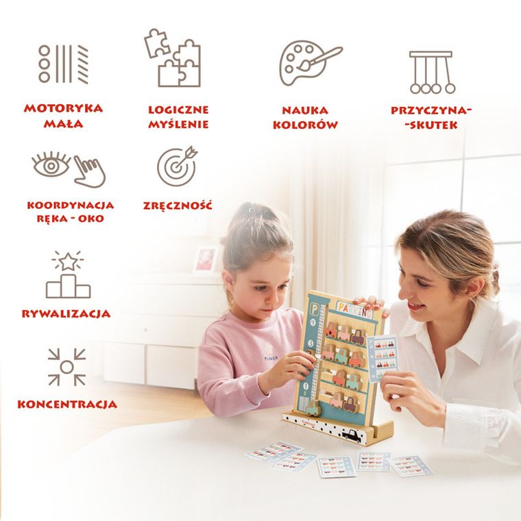 Topbright, Puzzle logic pentru copii Parcare, 36 luni