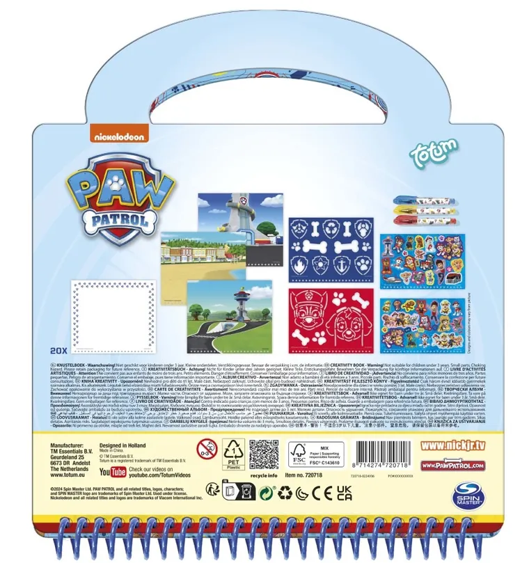 Totum, Patrula catelusilor, Designer Activity Book, set creativ