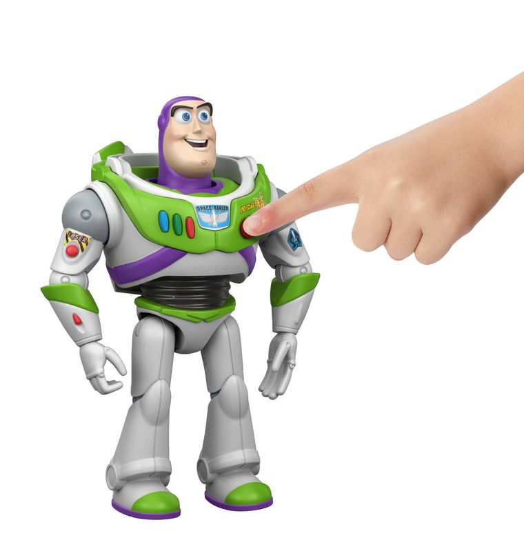 Toy Story 5, Buzz Astral, figurina vorbitoare interactiva, scara 18 cm