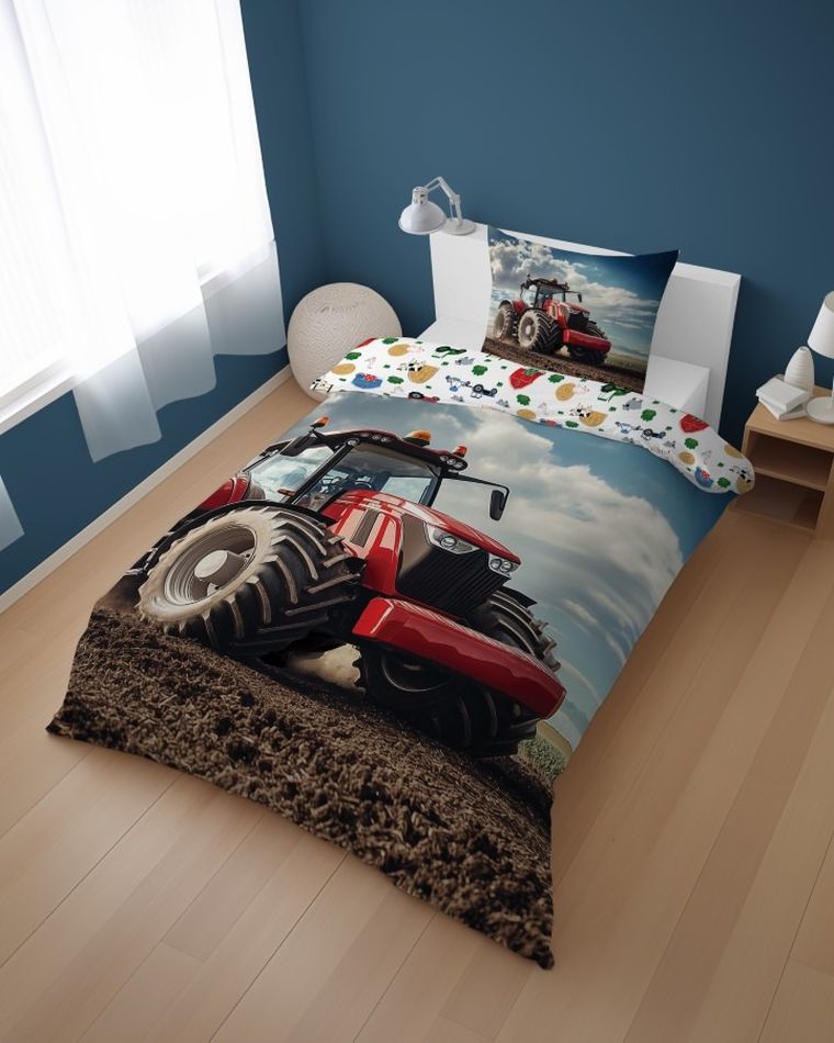 Tractor, set lenjerie de pat single, 160-200 cm