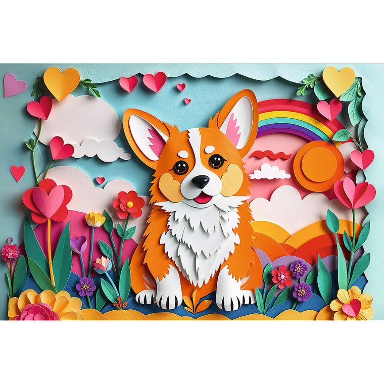 Trefl, 40 Years, Paper Art: Caine, puzzle, 160 piese