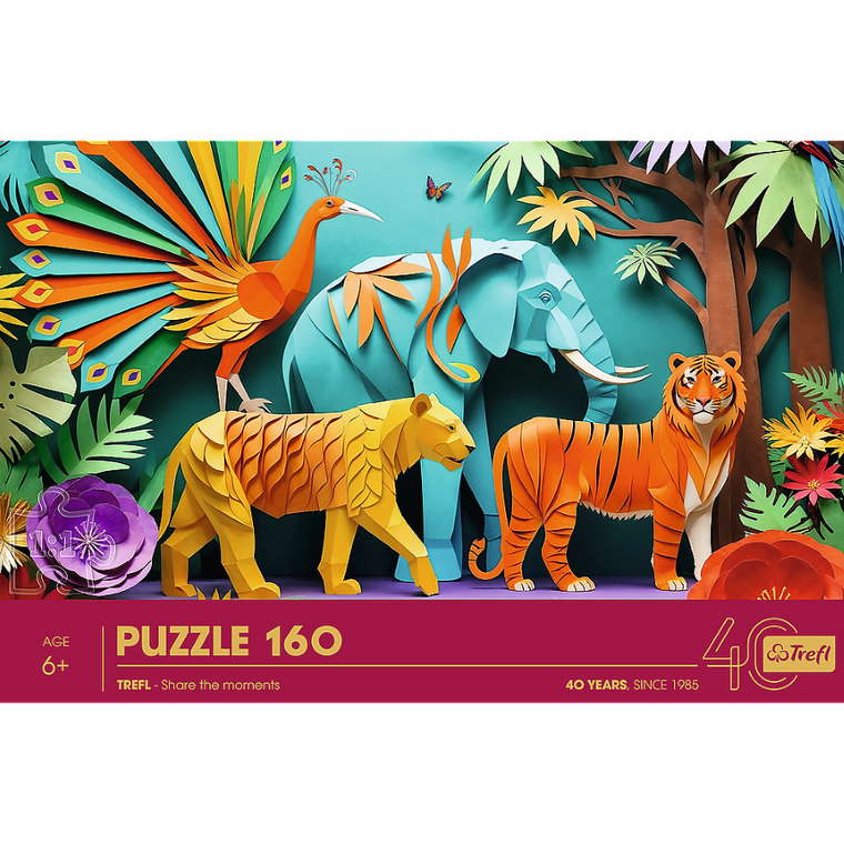 Trefl, 40 Years, Paper Art, Jungle, puzzle, 160 piese