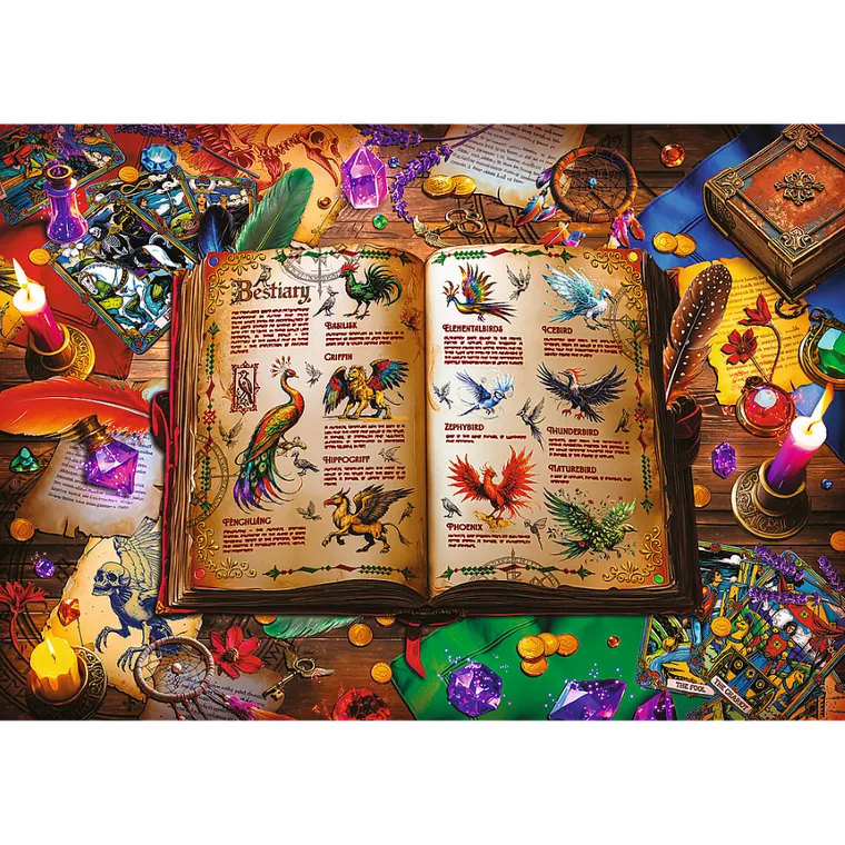 Trefl, Atlas of Fantastic Birds, puzzle, 1000 piese