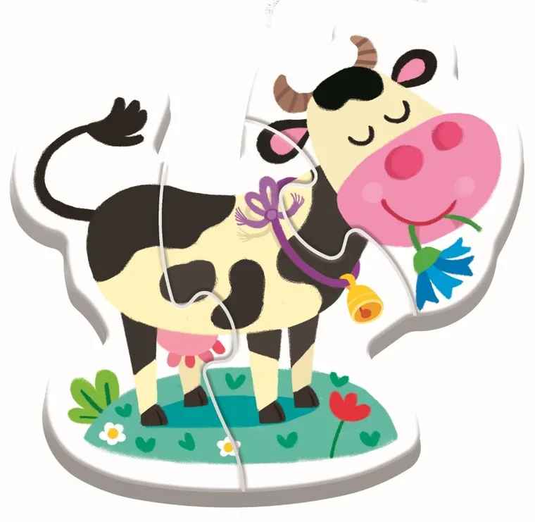 Trefl, Babies and the Bear, Baby Classic, puzzle 4in1, 18 piese