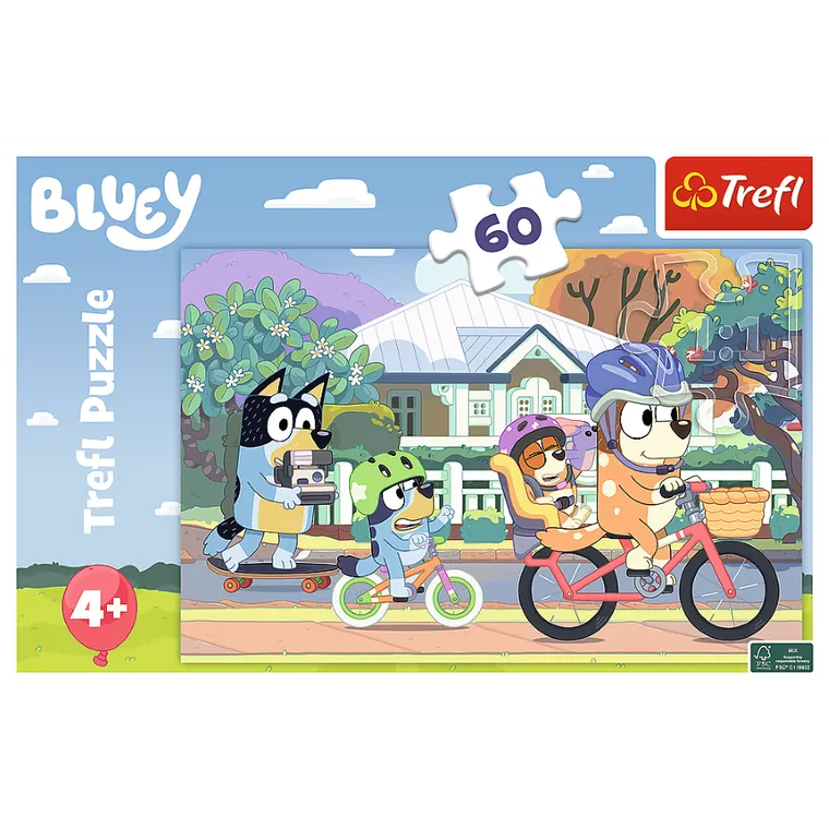 Trefl, Bluey, puzzle, 60 piese