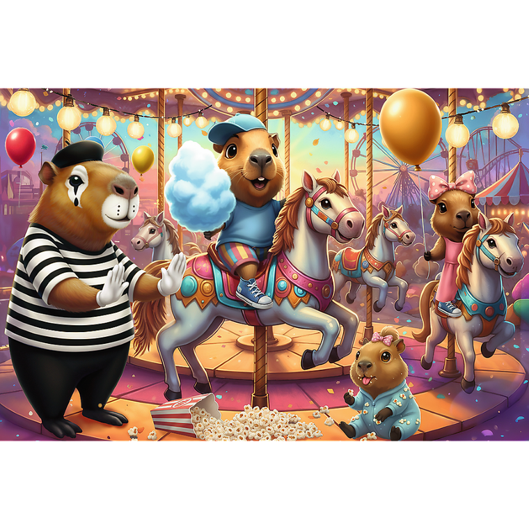 Trefl, Capibaras, puzzle, 100 piese