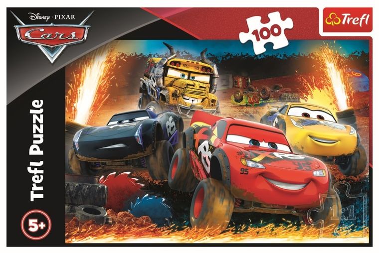 Trefl, Cars 3, Cursa extrema, puzzle, 100 piese