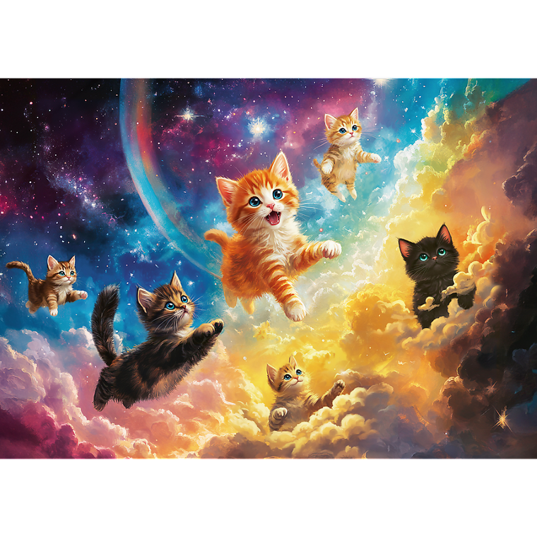 Trefl, Cosmic Kitties, puzzle, 500 piese