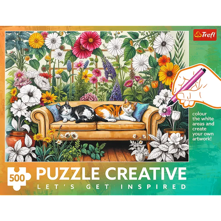 Trefl, Creative, Cats on the Sofa, puzzle, 500 piese