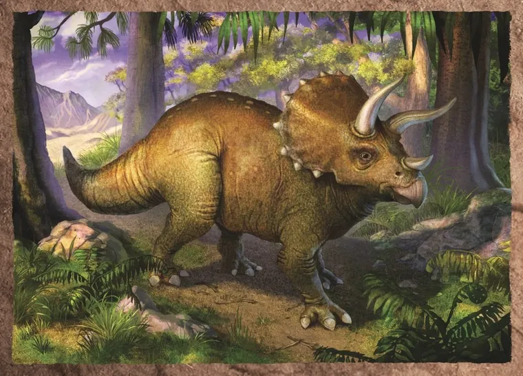 Trefl, Dinozauri interesanti, puzzle 4in1, 71 piese