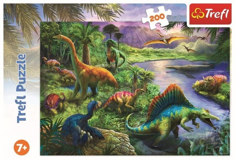 Trefl, Dinozauri pradatori, puzzle, 200 piese