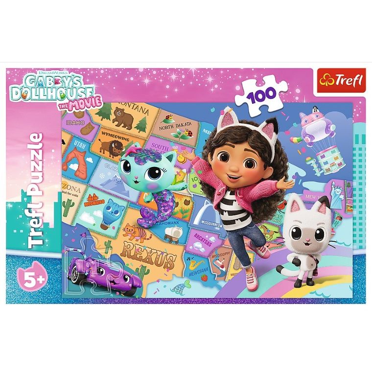 Trefl, Gabby's Dollhouse, puzzle, 100 piese