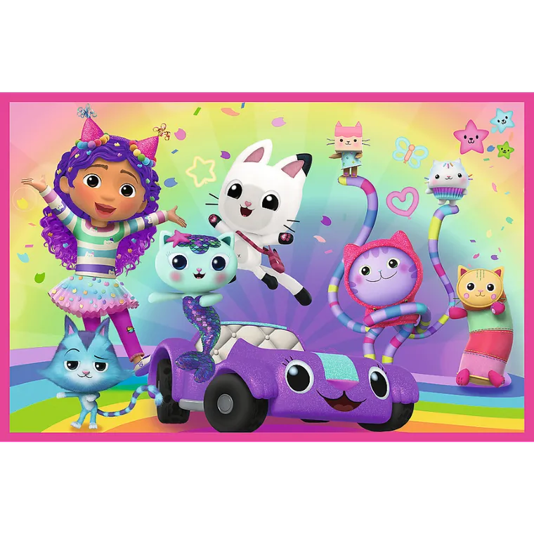 Trefl, Gabby's Dollhouse, puzzle, 2-24 piese