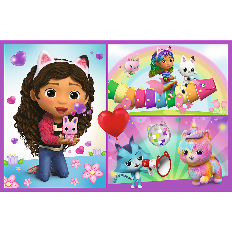 Trefl, Gabby's Dollhouse, puzzle, 2-70 piese