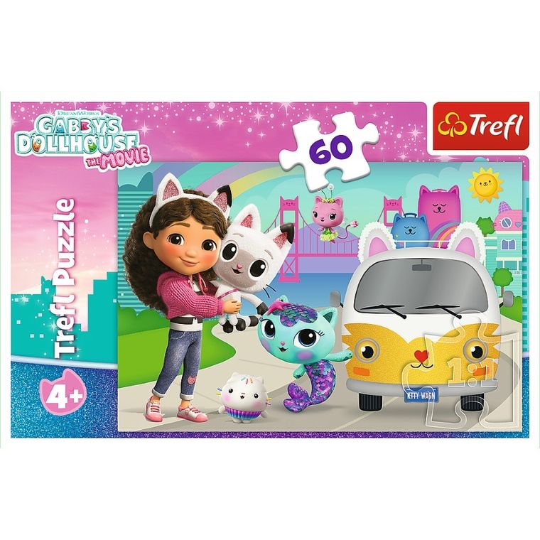Trefl, Gabby's Dollhouse, puzzle, 60 piese