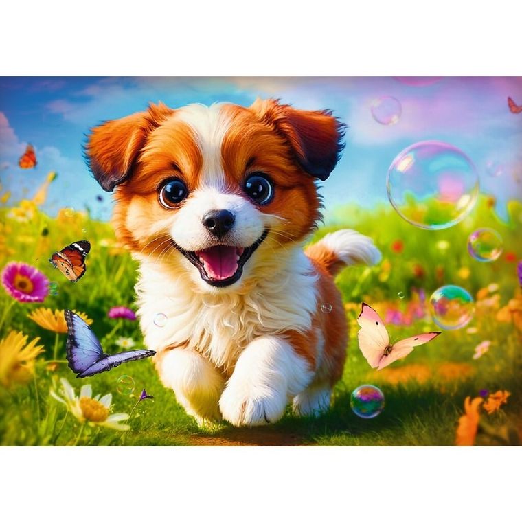 Trefl, Happy Puppy, puzzle, 500 piese