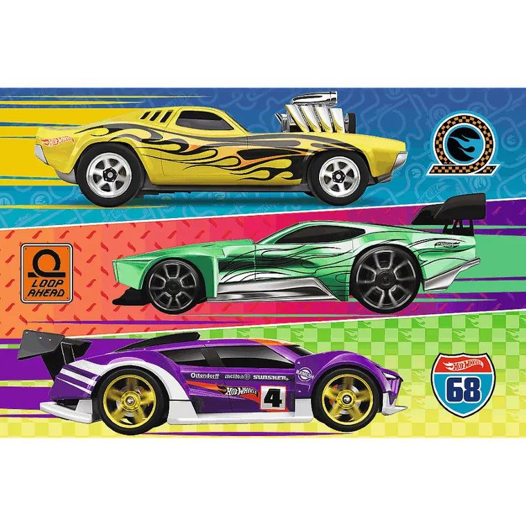 Trefl, Hot Wheels, puzzle, 60 piese