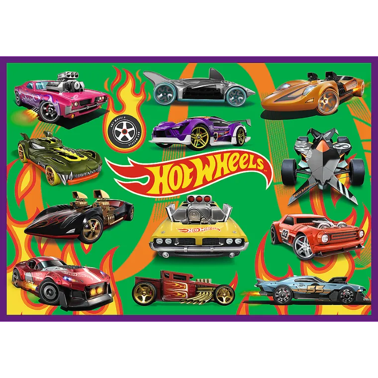 Trefl, Hot Wheels, Racing Cars, puzzle, 4-250 piese