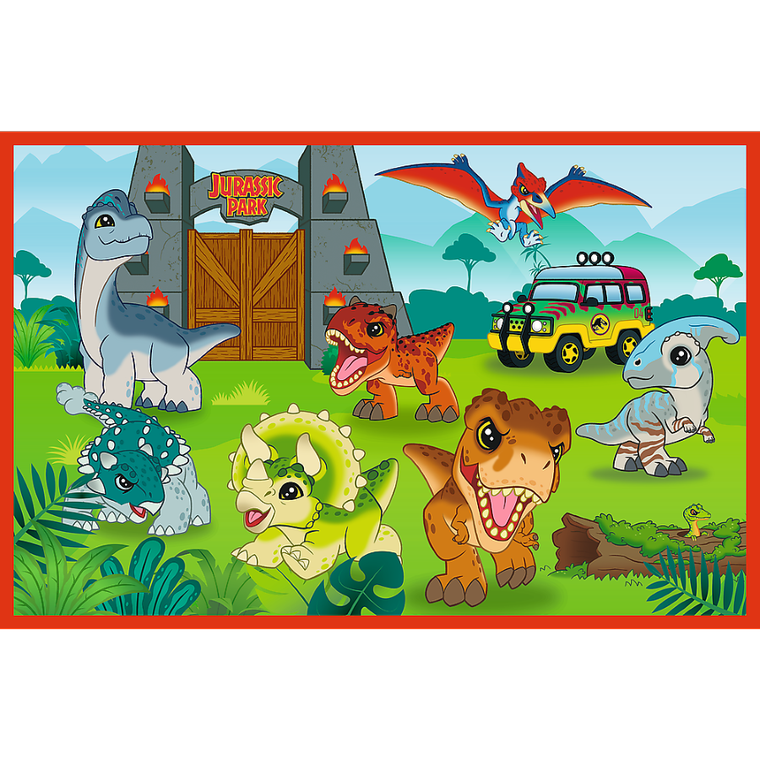 Trefl, Jurassic World, Small Dinosaurs, puzzle, 2-24 piese