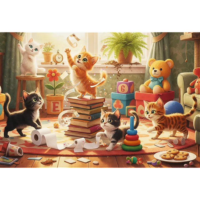 Trefl, Kitties' Fun, puzzle, 160 piese