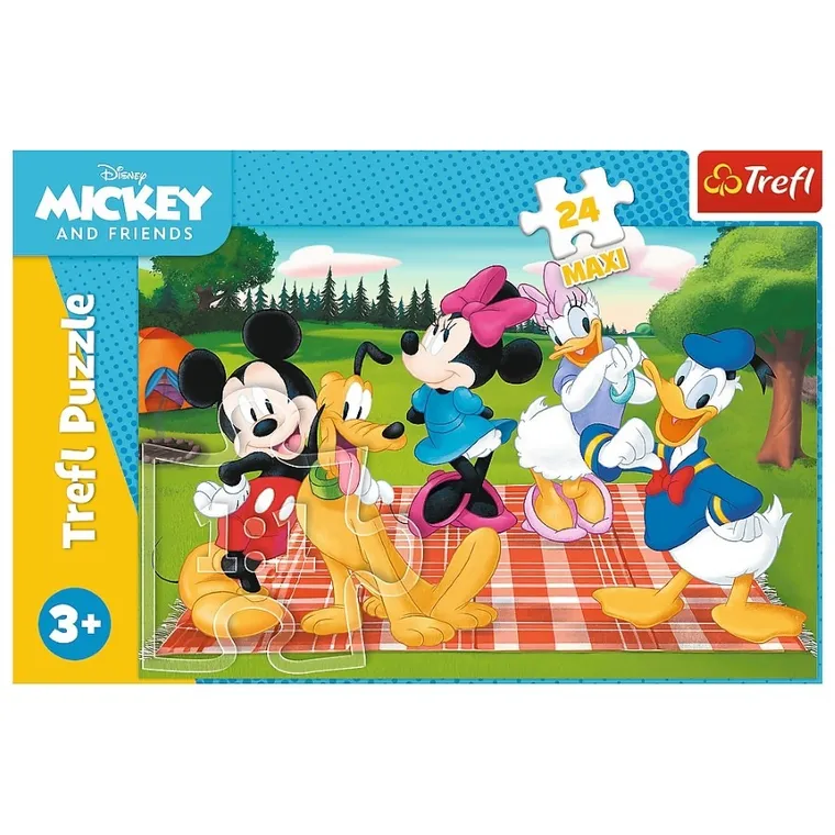 Trefl, Mickey Mouse, puzzle maxi, 24 piese