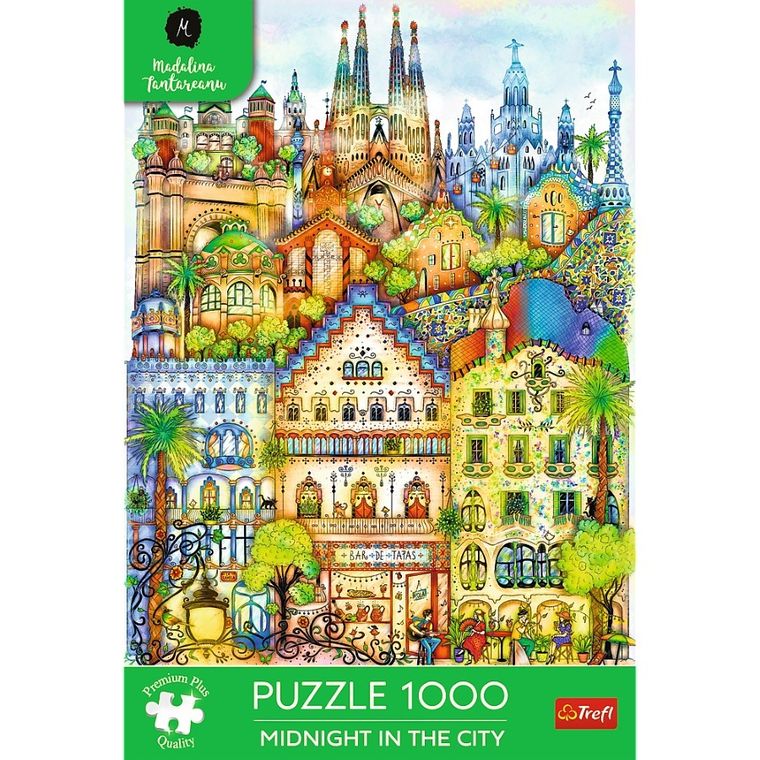 Trefl, Midnight in the City: Barcelona, puzzle, 1000 piese